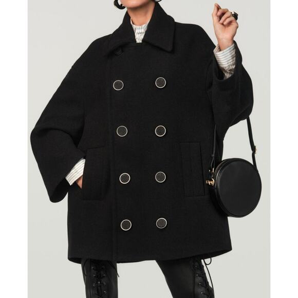 Nwt- Zara - WOOL SLIT OVERSIZE COAT X STEFANO PILATI- Size XS/S MSRP $319